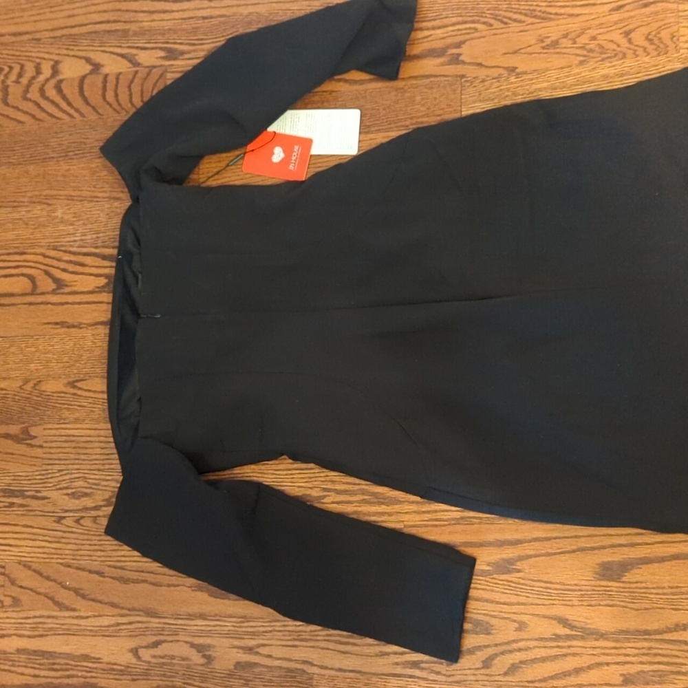 JJs House Black Off-Shoulder Long Sleeve Fishtail Gown NWT Sz 6 - Picture 7 of 10